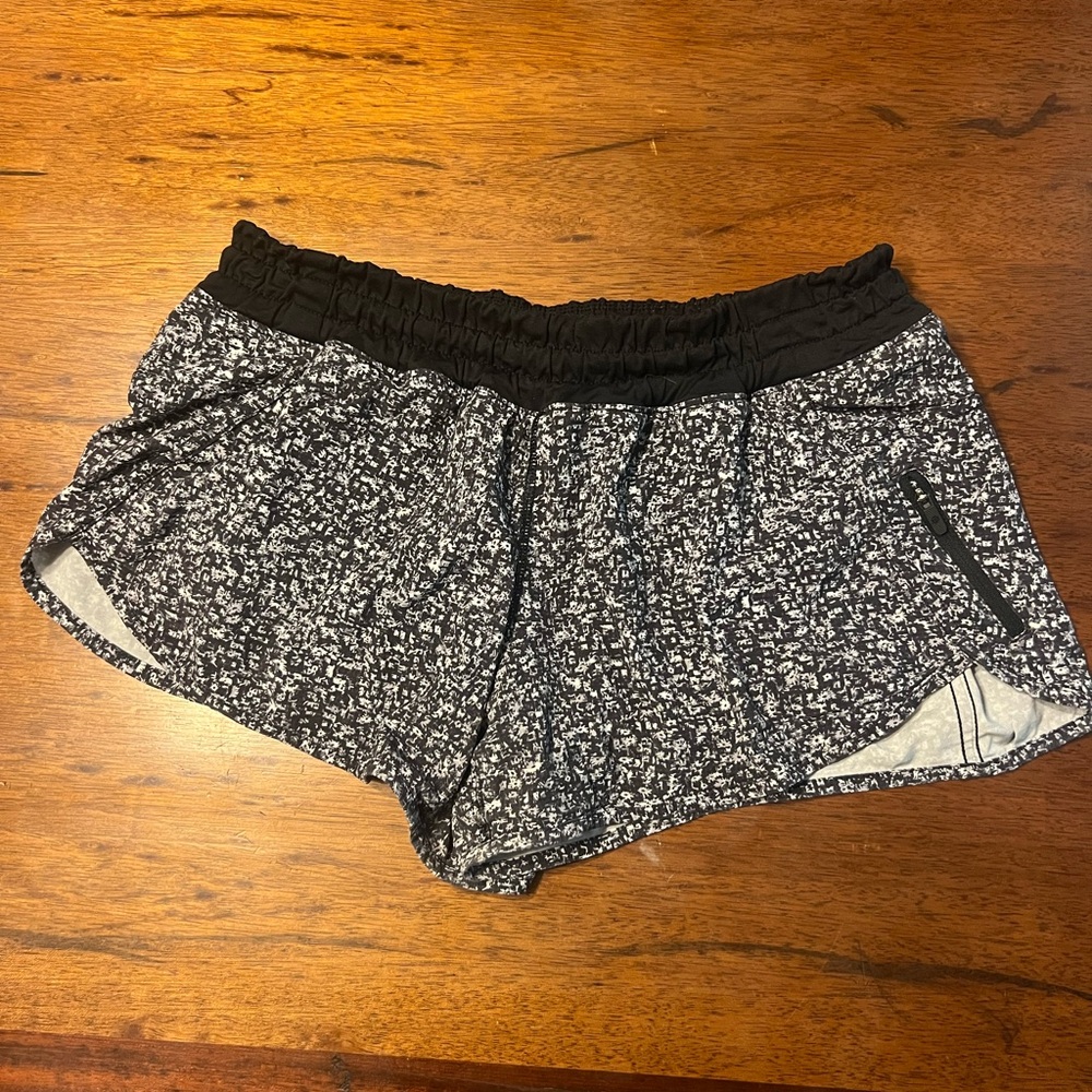 Lululemon Athletica Black and White Athletic Shorts